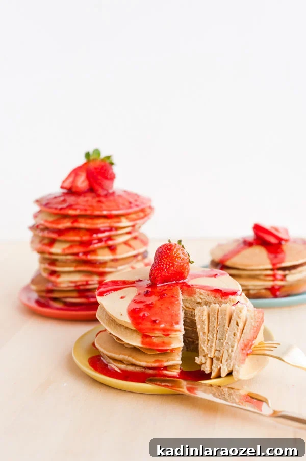 Peanut Butter and Jelly Pancakes That Will Surprise Your Tastebuds 30 Peanut butter and jelly pancakes. Click through for the recipe.