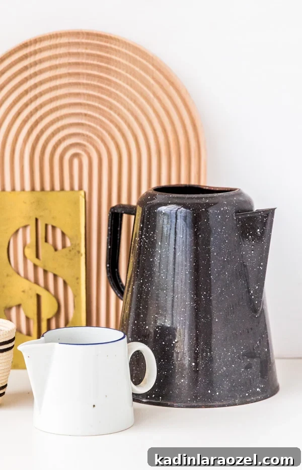 Prop Shop Finds: 7 Unique Purchases I Made This Week 6 Black enamel pitcher + ceramic creamer