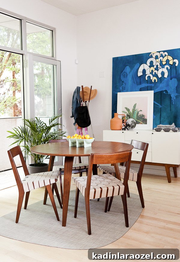 Our Home Featured in Mollie Makes Magazine 9 Churner dining table + Jens Risom chairs