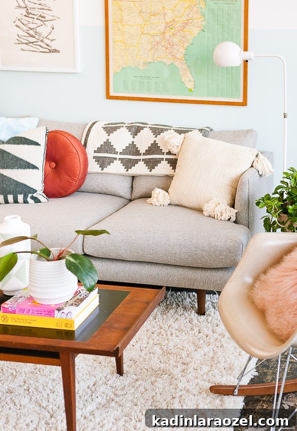 How to style a sofa for fall