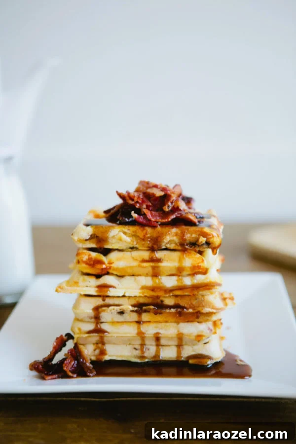 bacon cheddar waffles