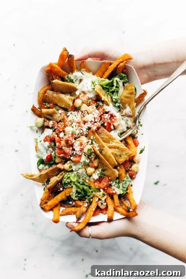 7 Decadent Savory Recipes to Make You Forget It's Monday 2 loaded mediterranean street fries
