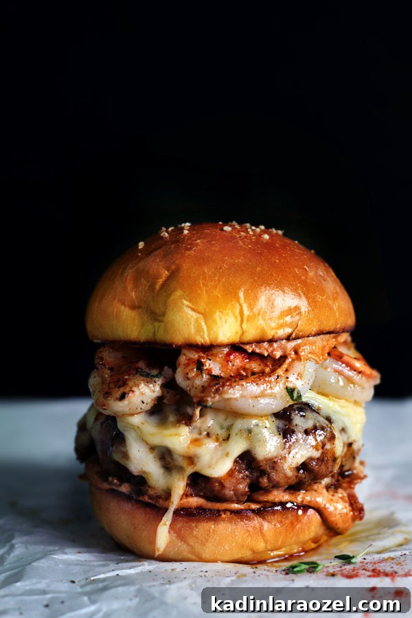 7 Decadent Savory Recipes to Make You Forget It's Monday 3 chorizo shrimp burger