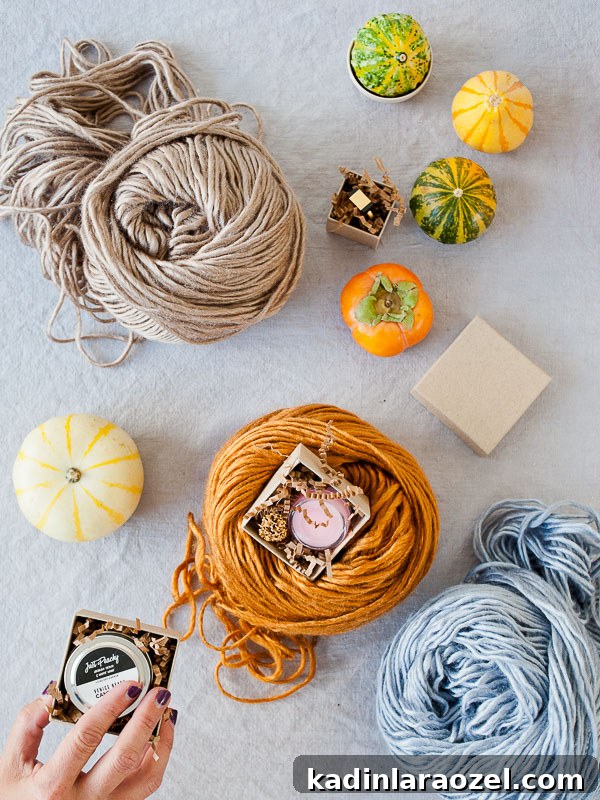 Thanksgiving Entertaining: 7 DIY Ideas for Hosting & Beyond 9 DIY yarn surprise ball party favor idea