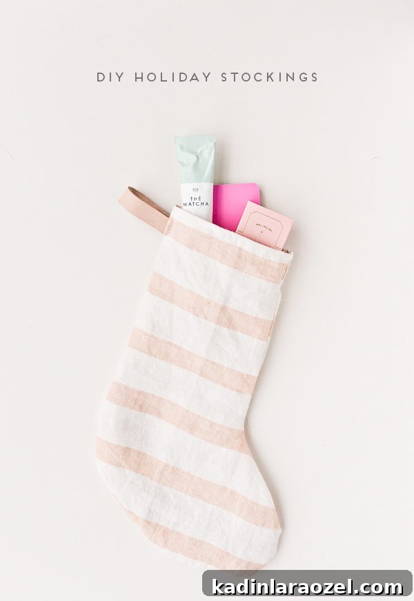 DIY Holiday Stockings (using old tea towels)