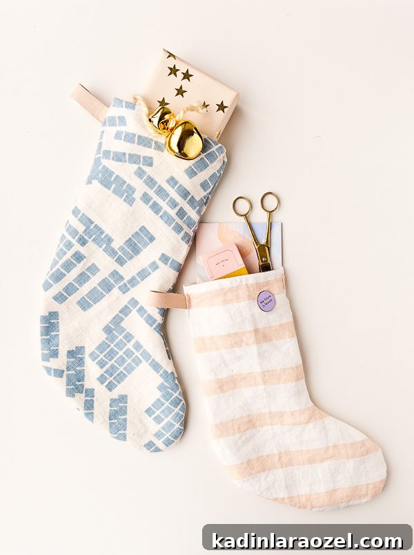 DIY Holiday Stockings (using old tea towels)