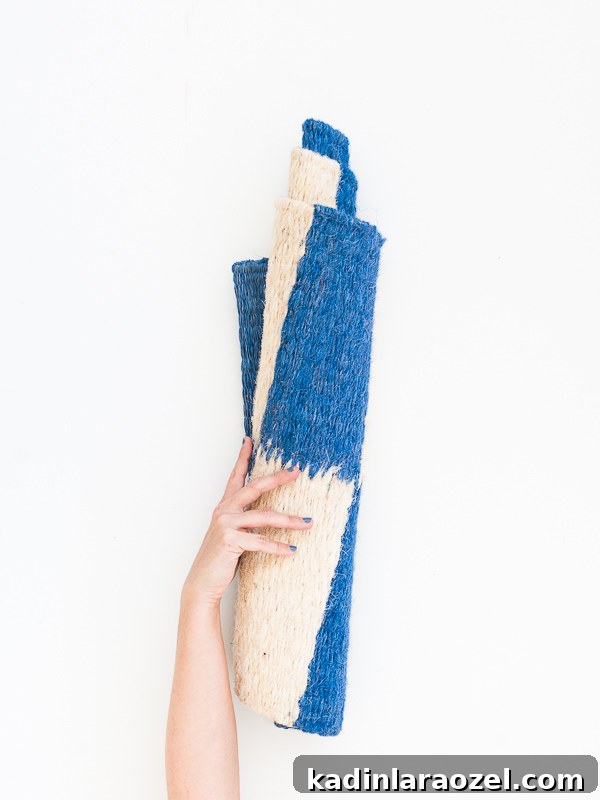 Prop Shop Finds: 7 Unique Buys I Scored in Austin 4 Blue and white striped floor mat