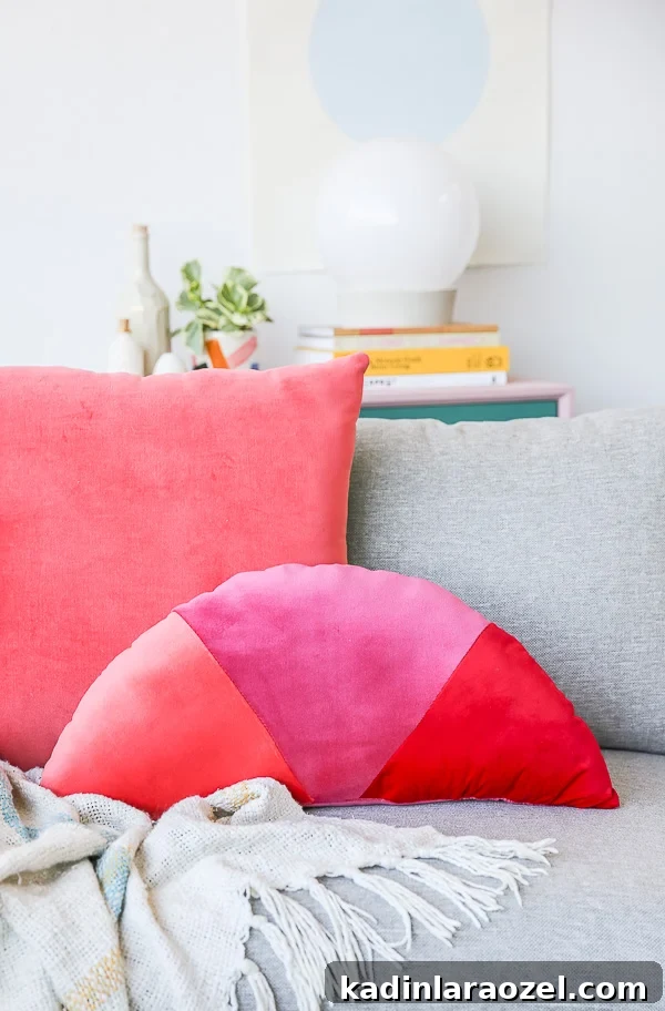 Make Velvet Geometric Color-Block Throw Pillows: Step-by-Step Guide 2 How to Make Velvet, Geometric Color Blocked Pillows