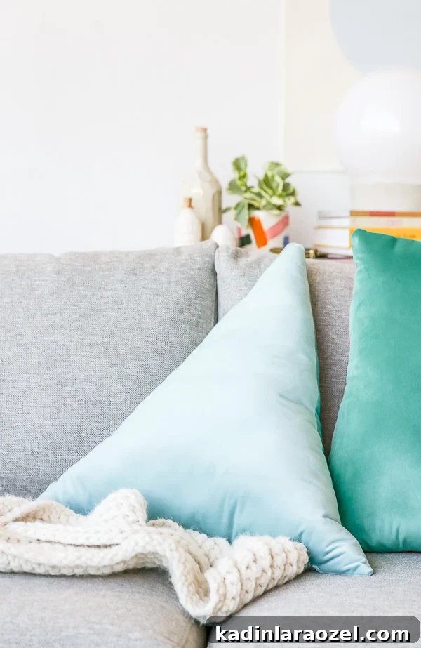 Make Velvet Geometric Color-Block Throw Pillows: Step-by-Step Guide 8 How to Make Velvet, Geometric Color Blocked Pillows