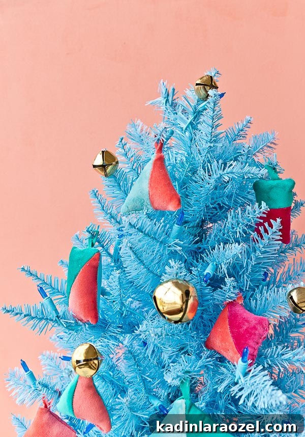 DIY Velvet Color-Blocked Christmas Ornaments: Step-by-Step Guide 2 Color Blocked (Christmas) Vibes: How to Make DIY Velvet Ornaments