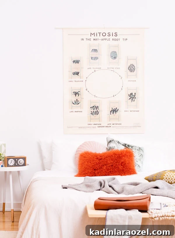A modern eclectic guest bedroom reveal, styled by Brittni Mehlhoff of Paper & Stitch