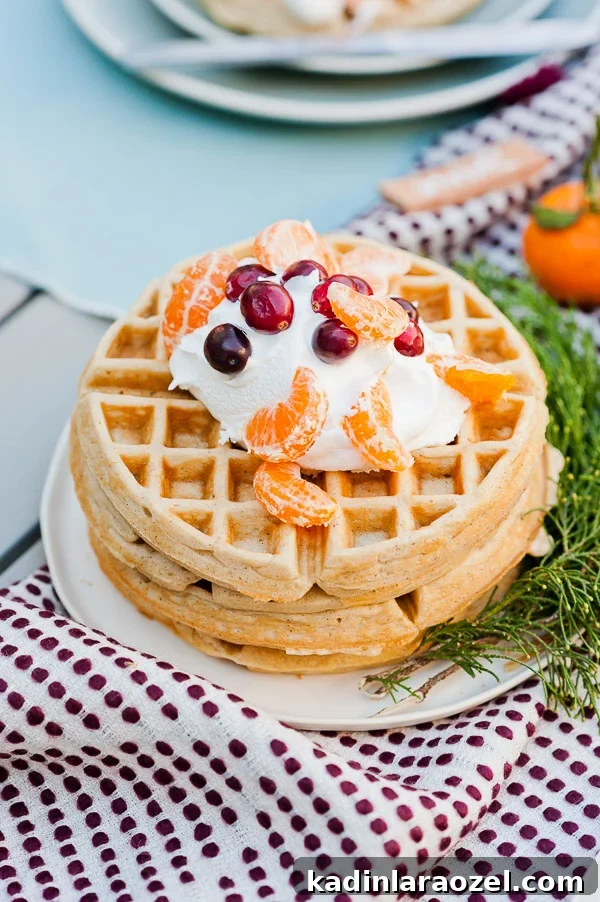 Winter spiced waffles recipe