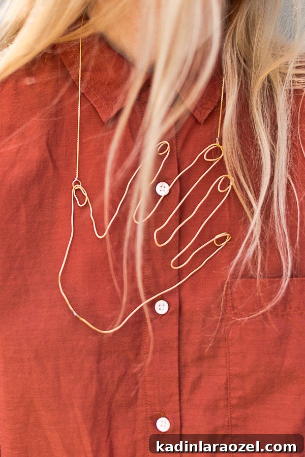 A statement necklace would be a great gift idea for young moms. You could even shape the hand into the silhouette of your child.