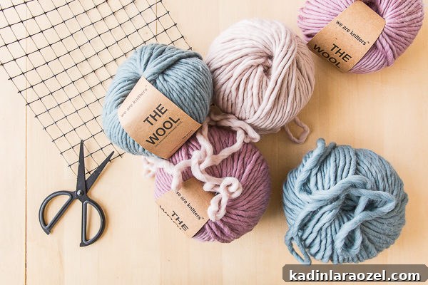 We Are Knitters wool yarn for a weaving project