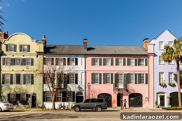 Rainbow Row in Charleston, South Carolina