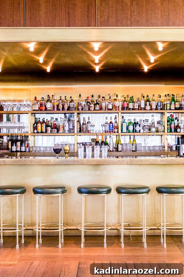The bar at The Dewberry, Charleston