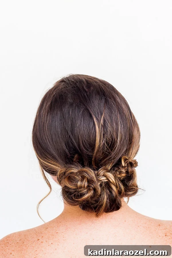 10-Minute Valentine's Day Updo Tutorial: Quick Romantic Hairstyle 3 Brittni Mehlhoff shows you how to create an easy updo in 10 minutes, on Paper & Stitch. So easy!