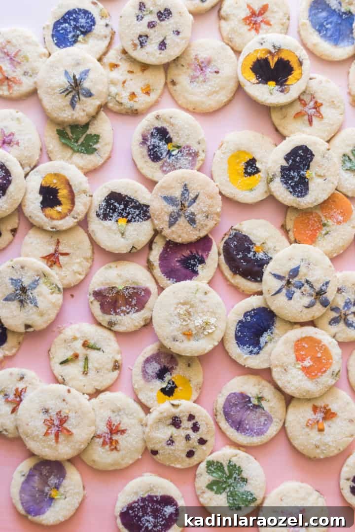 49 Creative DIY Valentine Gift Ideas for Loved Ones 49 floral cookies with dried flowers and sugar on top