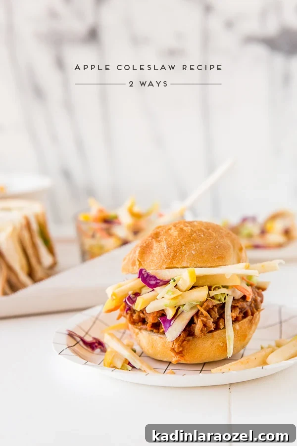 A sweet and crunchy apple coleslaw recipe (two ways)