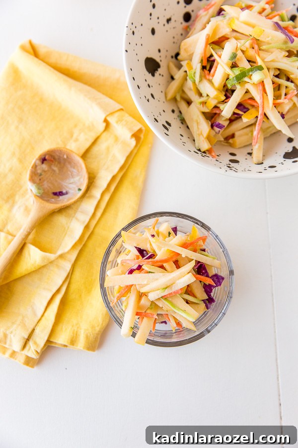 A sweet and crunchy apple coleslaw recipe (two ways)