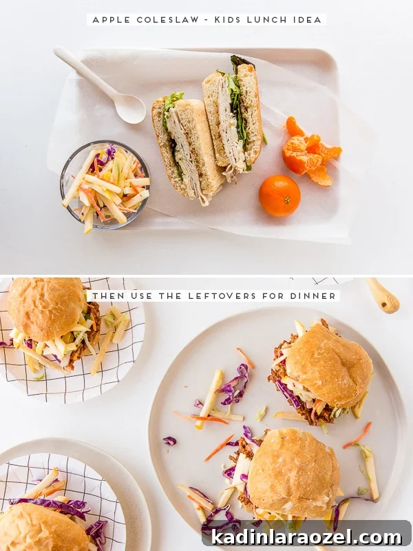 A sweet and crunchy apple coleslaw recipe (two ways)