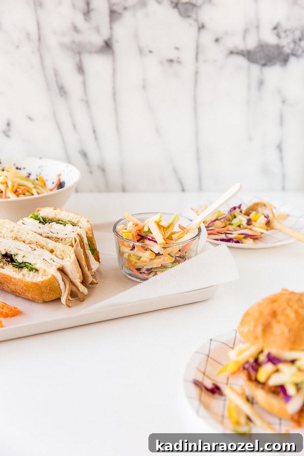 A sweet and crunchy apple coleslaw recipe (two ways)