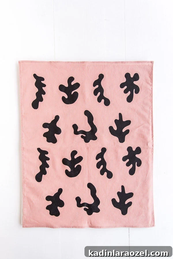 2 Quick No-Brush DIY Art Hacks You Can Do in 5 Minutes 3 Matisse inspired tea towel as DIY art hack