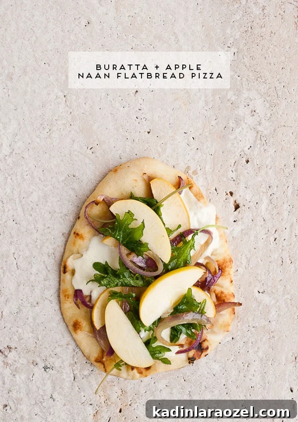 Naan Flatbread Pizza: 3 Delicious Ways to Top It 5 Buratta and apple flatbread pizza recipe