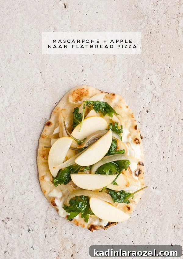 Naan Flatbread Pizza: 3 Delicious Ways to Top It 7 Mascarpone cheese and apple naan flatbread pizza