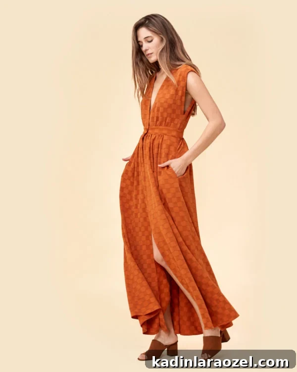Spring Wardrobe: 9 Must-Have Dresses for the Season 8 burnt orange checker dress for spring