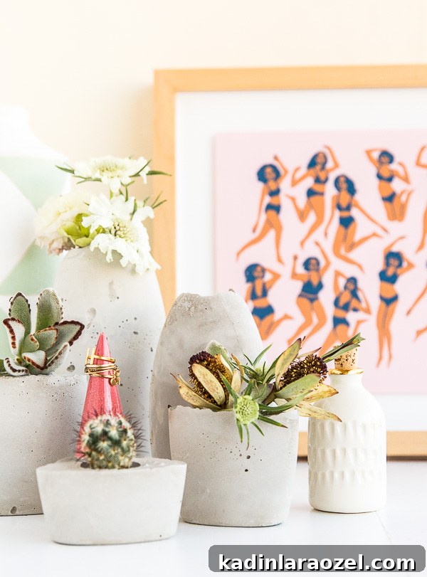 How to Make Concrete Planters with Recycled Materials for Earth Day