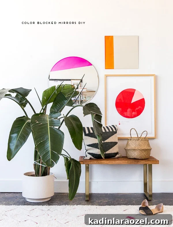 How to make a mirror colorful in minutes (with a special transparent paint)