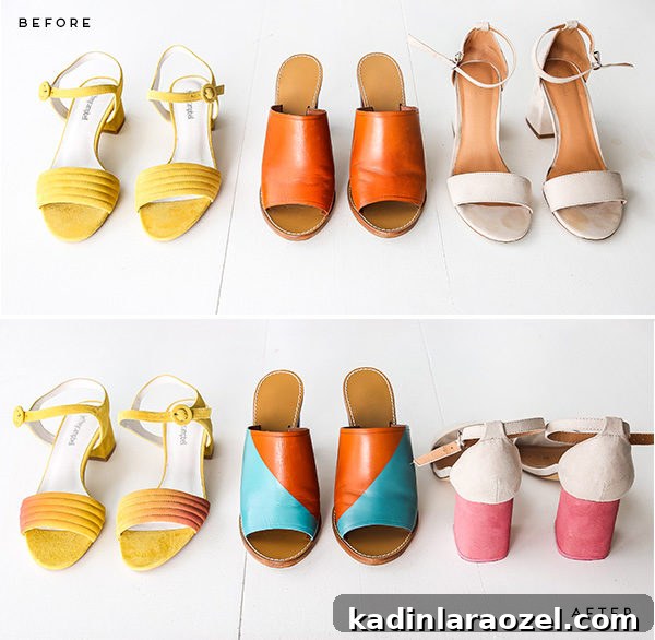 Before and After Shoe Makeovers (with Tutorials for Each)