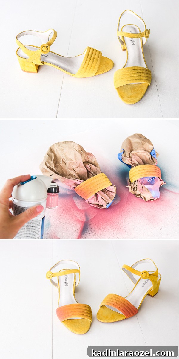 DIY Ombre / Gradient Shoe Makoever