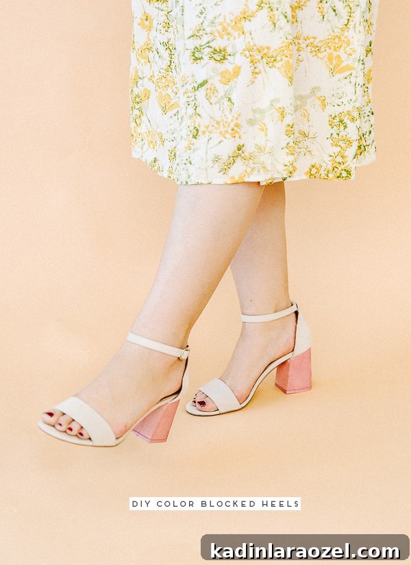 DIY Color Blocked Heels
