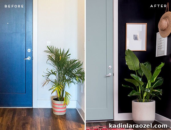 Minimal Modern Entryway Makeover: Stylish Small-Space Ideas 13 A dramatic (but minimal) entryway makeover.