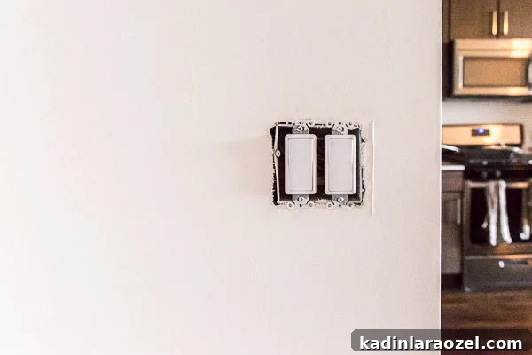 Minimal Modern Entryway Makeover: Stylish Small-Space Ideas 5 Remove outlet plates before painting.
