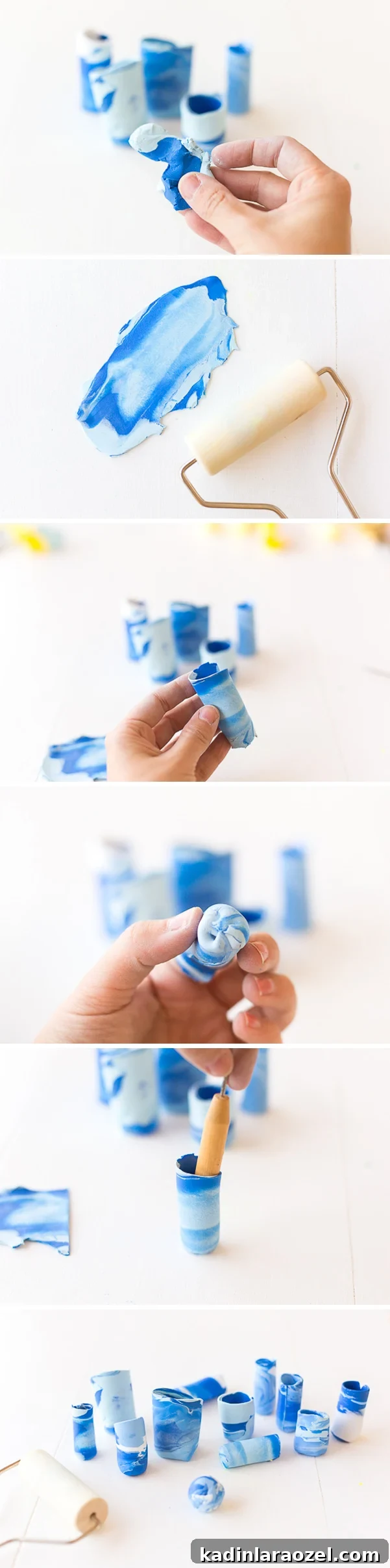 DIY Marble Mini Vases: Simple Steps to Create Petite Decorative Vases 2 How to make marbled mini vases with clay