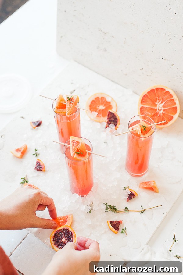 Blood Orange Grapefruit Mimosas Recipe