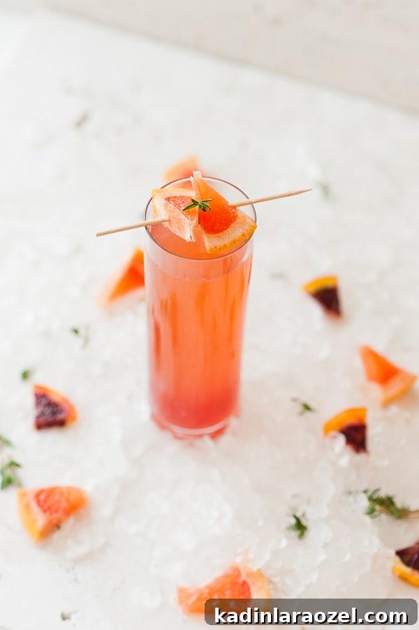 Blood Orange Grapefruit Mimosas Recipe