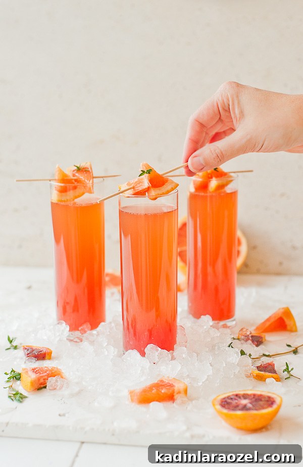 Blood Orange Grapefruit Mimosas Recipe