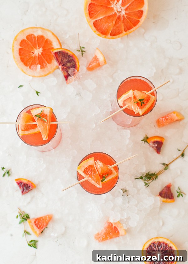Blood Orange Grapefruit Mimosas Recipe