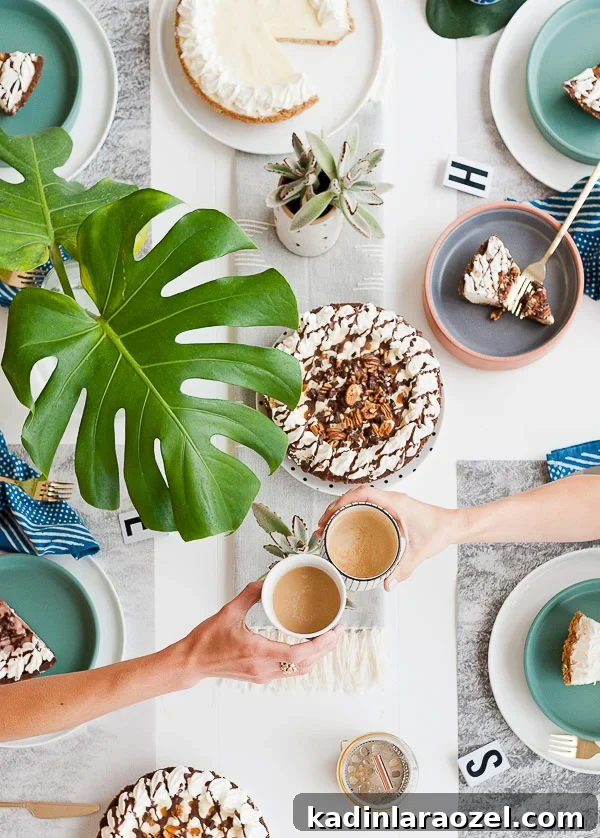 Love this coffee and pies brunch idea for Father's Day. Click through to get this look at home, along with DIY Father's Day entertaining ideas.