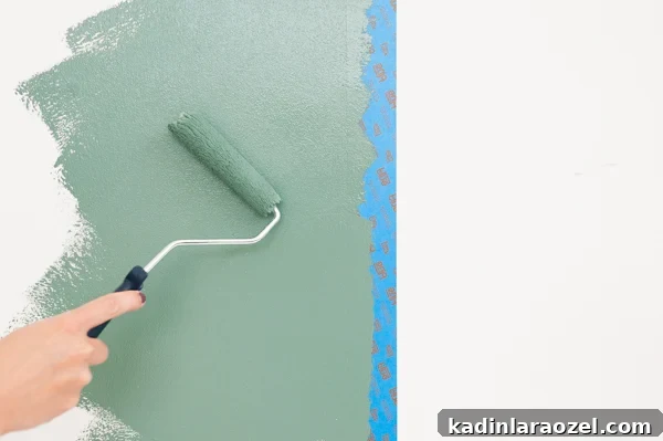 One-Hour DIY Headboard Project: Stylish Design You Can Build Now 12 Paint headboard shape with roller
