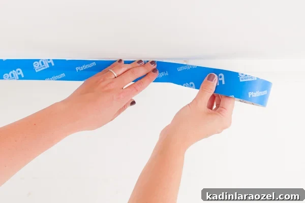 One-Hour DIY Headboard Project: Stylish Design You Can Build Now 7 Tape off baseboards