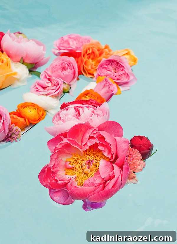 Floating flowers for summer