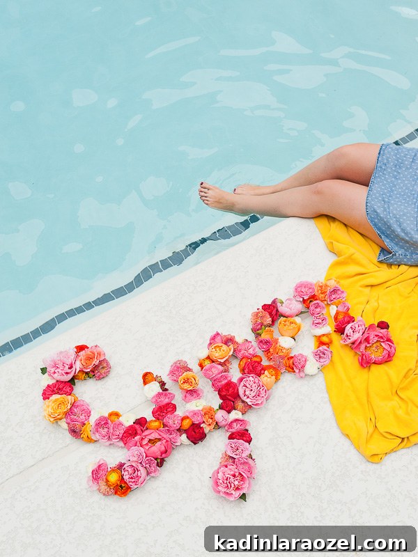 Love this summer DIY idea for a floating flower DIY. Click through for the tutorial. 