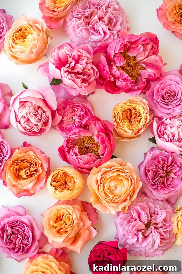 Peonies and garden roses