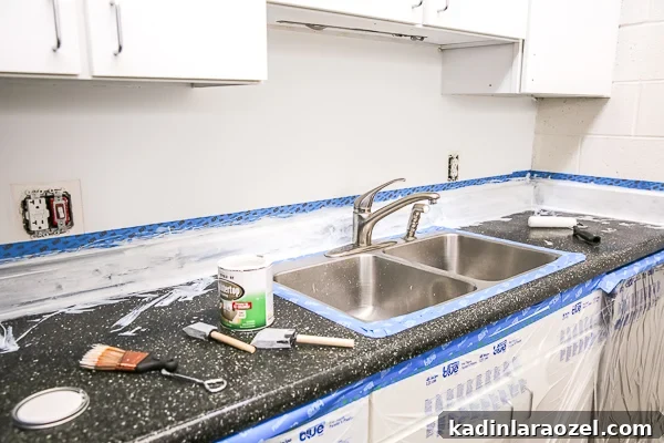 Resurface Laminate Countertops Yourself for Under $50 6 The step by step tutorial for resurfacing laminate countertops (cheap)