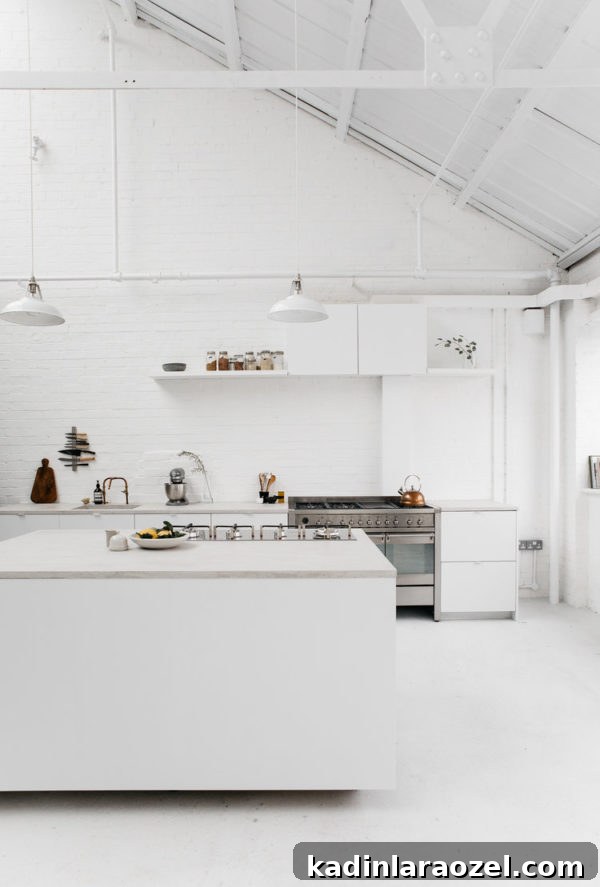 13 Stylish Kitchen Designs to Suit Every Home 5 All white minimalist kitchen